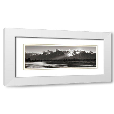 Snake River White Modern Wood Framed Art Print with Double Matting by Majchrowicz, Alan