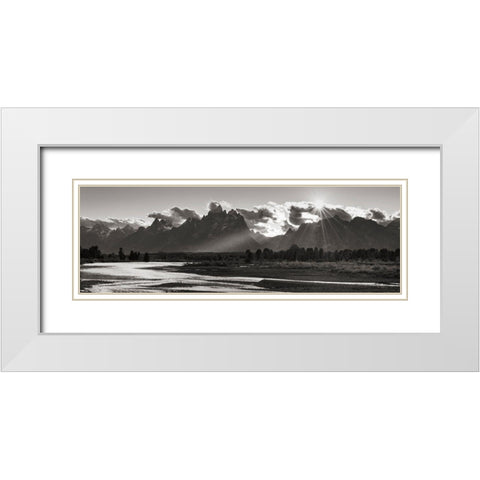 Snake River White Modern Wood Framed Art Print with Double Matting by Majchrowicz, Alan