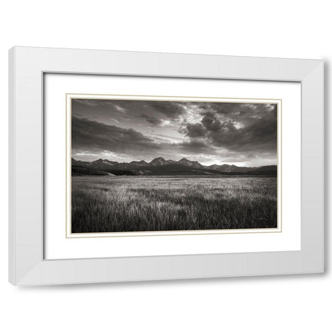 Stanley Basin Sawtooth Mountains Idaho White Modern Wood Framed Art Print with Double Matting by Majchrowicz, Alan
