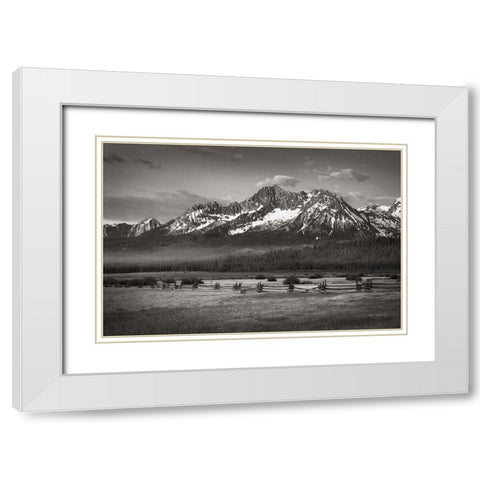 Stanley Basin White Modern Wood Framed Art Print with Double Matting by Majchrowicz, Alan