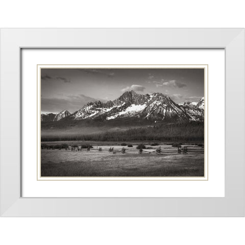 Stanley Basin White Modern Wood Framed Art Print with Double Matting by Majchrowicz, Alan