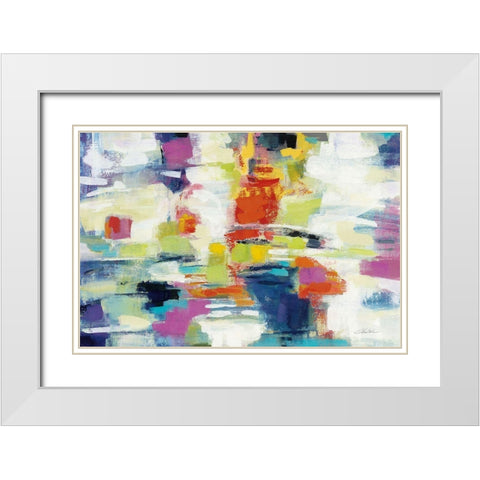 Island Town Bright White Modern Wood Framed Art Print with Double Matting by Vassileva, Silvia