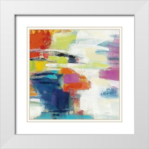 Island Town III Bright White Modern Wood Framed Art Print with Double Matting by Vassileva, Silvia