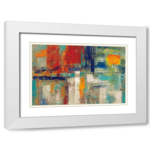 Harbor Sunset Bright White Modern Wood Framed Art Print with Double Matting by Vassileva, Silvia