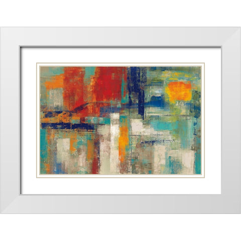 Harbor Sunset Bright White Modern Wood Framed Art Print with Double Matting by Vassileva, Silvia