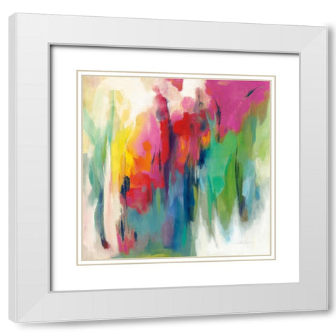 Bright March Rainbow White Modern Wood Framed Art Print with Double Matting by Vassileva, Silvia
