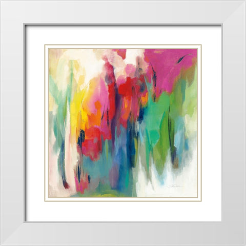 Bright March Rainbow White Modern Wood Framed Art Print with Double Matting by Vassileva, Silvia