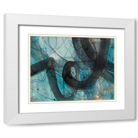 Into the Deep I White Modern Wood Framed Art Print with Double Matting by Hristova, Albena