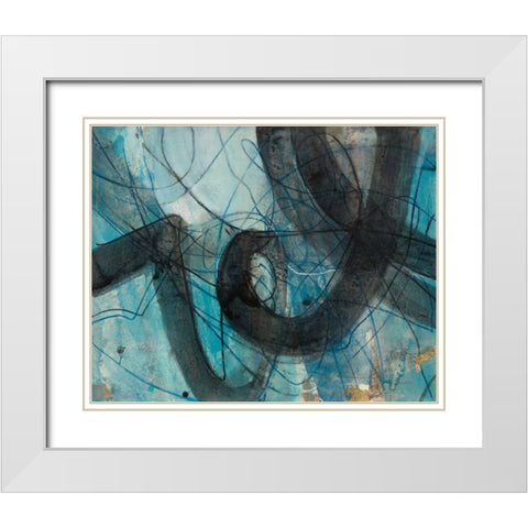 Into the Deep I White Modern Wood Framed Art Print with Double Matting by Hristova, Albena