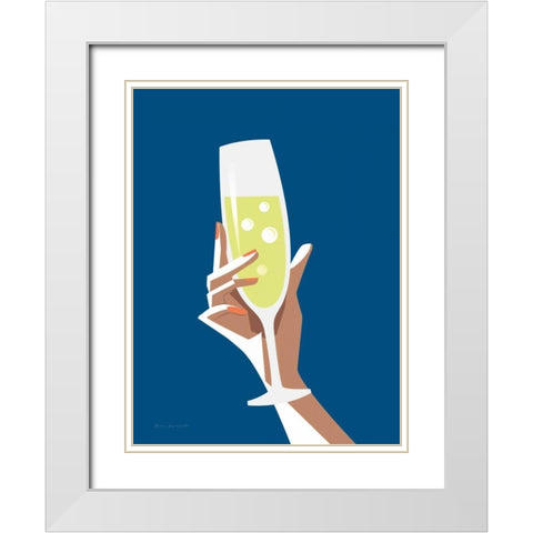 Cocktail Time II White Modern Wood Framed Art Print with Double Matting by Escalante, Omar