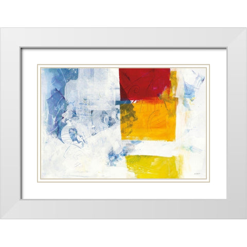 Breakout II White Modern Wood Framed Art Print with Double Matting by Schick, Mike