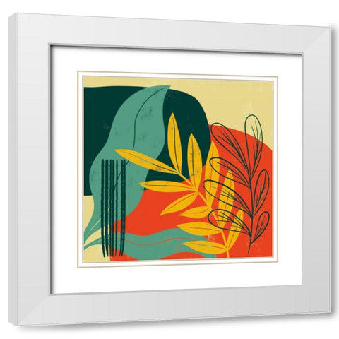 Mid Century Modern II White Modern Wood Framed Art Print with Double Matting by Thorns, Becky