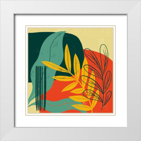 Mid Century Modern II White Modern Wood Framed Art Print with Double Matting by Thorns, Becky