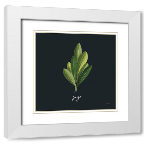 Herbs II Black White Modern Wood Framed Art Print with Double Matting by Thorns, Becky