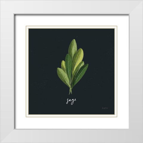 Herbs II Black White Modern Wood Framed Art Print with Double Matting by Thorns, Becky