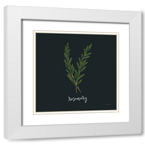 Herbs III Black White Modern Wood Framed Art Print with Double Matting by Thorns, Becky
