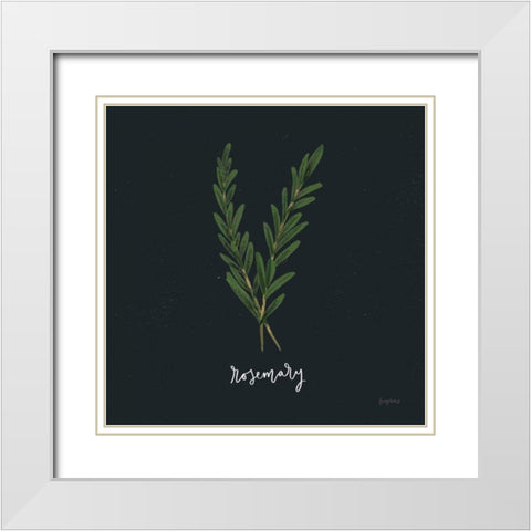 Herbs III Black White Modern Wood Framed Art Print with Double Matting by Thorns, Becky