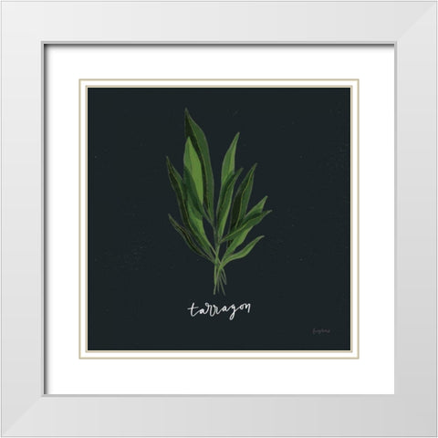 Herbs V Black White Modern Wood Framed Art Print with Double Matting by Thorns, Becky