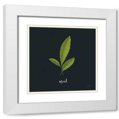 Herbs VII Black White Modern Wood Framed Art Print with Double Matting by Thorns, Becky