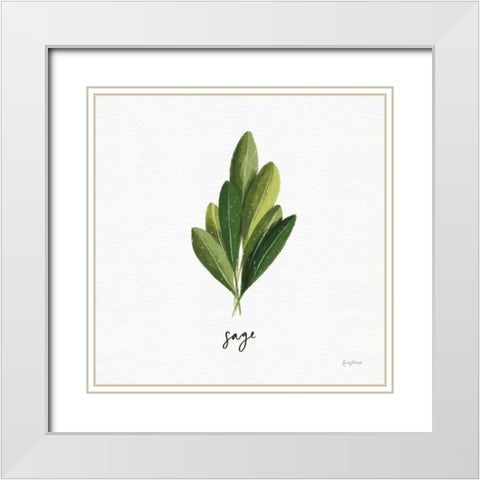 Herbs II White White Modern Wood Framed Art Print with Double Matting by Thorns, Becky