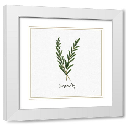 Herbs III White White Modern Wood Framed Art Print with Double Matting by Thorns, Becky