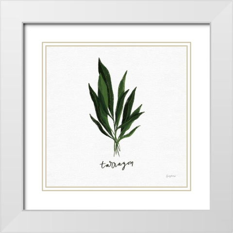 Herbs V White White Modern Wood Framed Art Print with Double Matting by Thorns, Becky