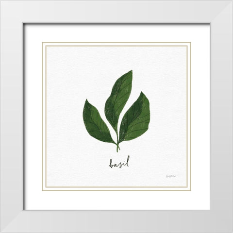 Herbs VI White White Modern Wood Framed Art Print with Double Matting by Thorns, Becky