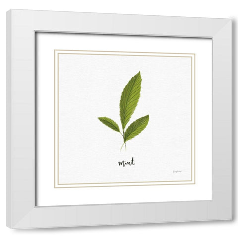Herbs VII White White Modern Wood Framed Art Print with Double Matting by Thorns, Becky