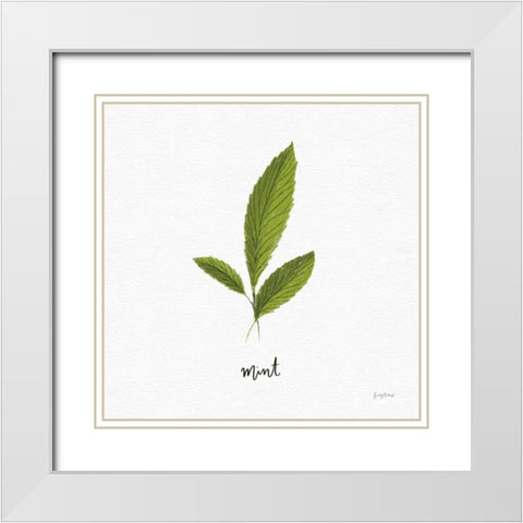 Herbs VII White White Modern Wood Framed Art Print with Double Matting by Thorns, Becky