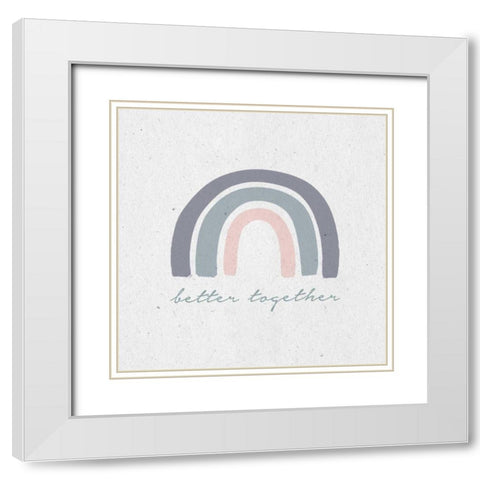 Better Together I White Modern Wood Framed Art Print with Double Matting by Wild Apple Portfolio