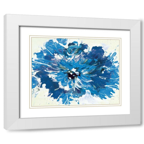 Color in Bloom Blue White Modern Wood Framed Art Print with Double Matting by Griggs, Jan