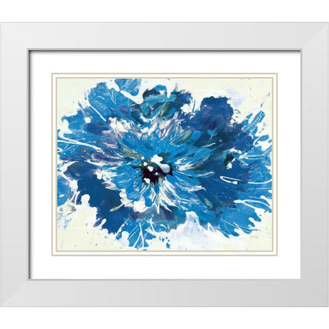 Color in Bloom Blue White Modern Wood Framed Art Print with Double Matting by Griggs, Jan