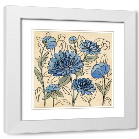 Spring Lace Floral III White Modern Wood Framed Art Print with Double Matting by Vassileva, Silvia