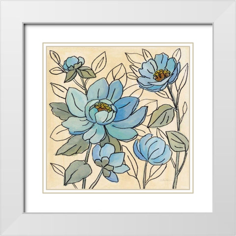 Spring Lace Floral IV White Modern Wood Framed Art Print with Double Matting by Vassileva, Silvia