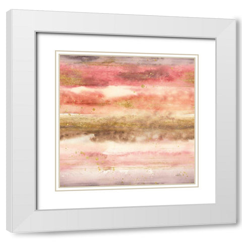 Desert Blooms Pattern V White Modern Wood Framed Art Print with Double Matting by Marshall, Laura