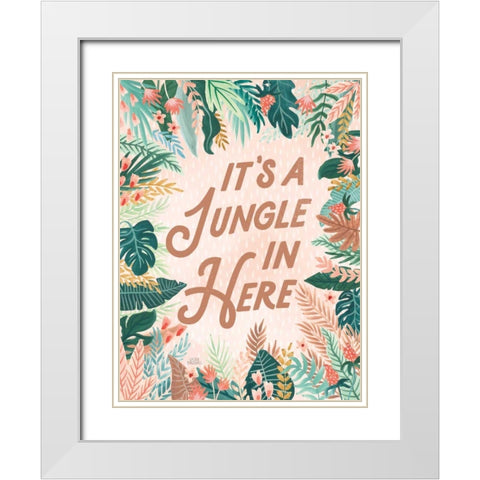 Jungle Hangout VI White Modern Wood Framed Art Print with Double Matting by Marshall, Laura