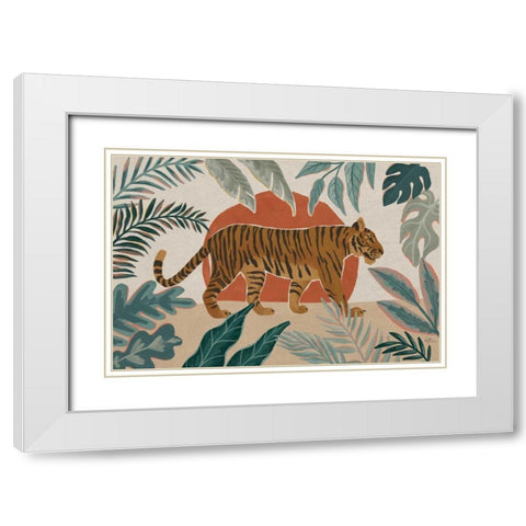Big Cat Beauty I White Modern Wood Framed Art Print with Double Matting by Penner, Janelle