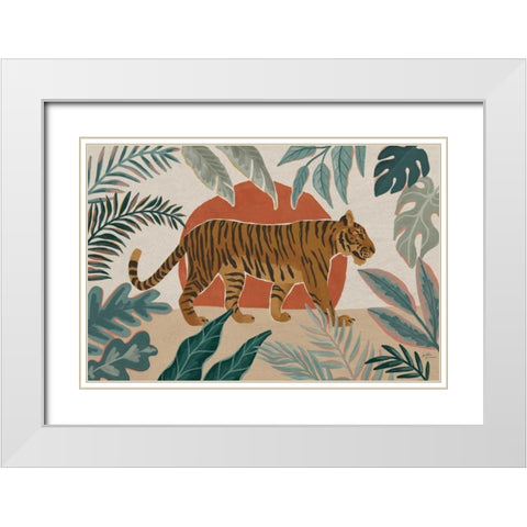 Big Cat Beauty I White Modern Wood Framed Art Print with Double Matting by Penner, Janelle