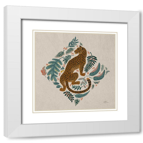 Big Cat Beauty VI White Modern Wood Framed Art Print with Double Matting by Penner, Janelle