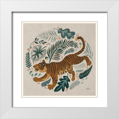 Big Cat Beauty VII White Modern Wood Framed Art Print with Double Matting by Penner, Janelle