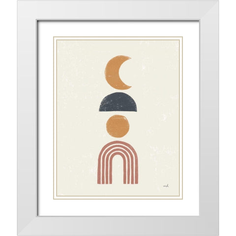 Minimalist Boho I White Modern Wood Framed Art Print with Double Matting by Hershey, Moira