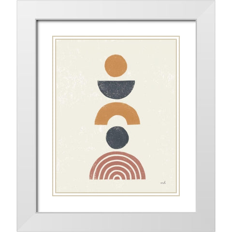 Minimalist Boho II White Modern Wood Framed Art Print with Double Matting by Hershey, Moira