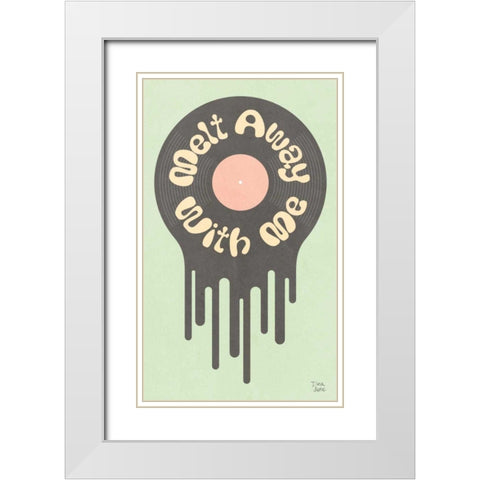 Melt Away with Me I White Modern Wood Framed Art Print with Double Matting by June, Dina