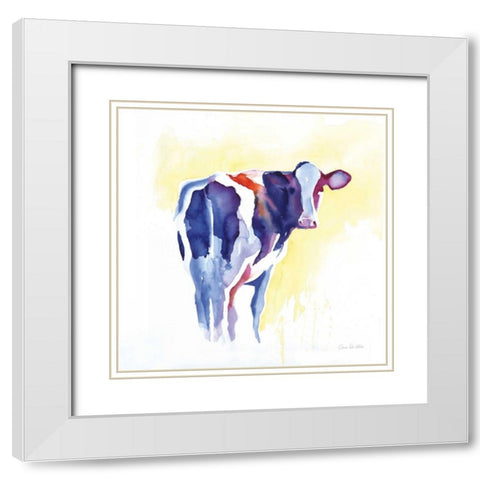 Holstein I White Modern Wood Framed Art Print with Double Matting by Valle, Aimee Del