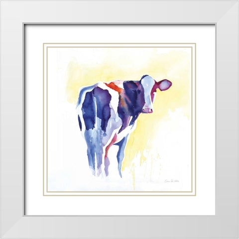 Holstein I White Modern Wood Framed Art Print with Double Matting by Valle, Aimee Del