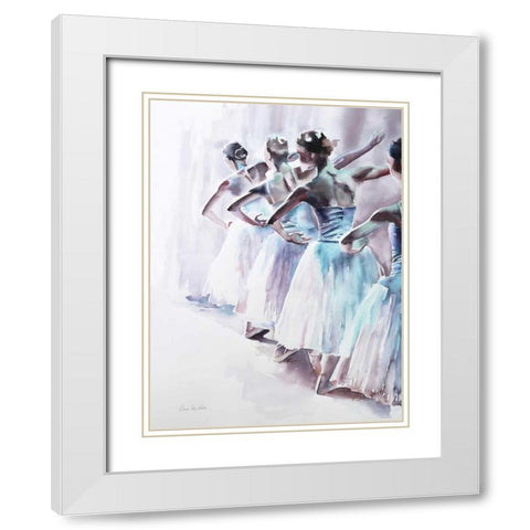Ballet II White Modern Wood Framed Art Print with Double Matting by Valle, Aimee Del