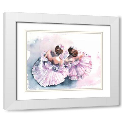 Ballet III White Modern Wood Framed Art Print with Double Matting by Valle, Aimee Del
