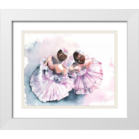 Ballet III White Modern Wood Framed Art Print with Double Matting by Valle, Aimee Del