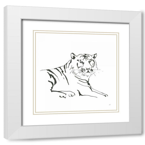 African Animals III White Modern Wood Framed Art Print with Double Matting by Paschke, Chris