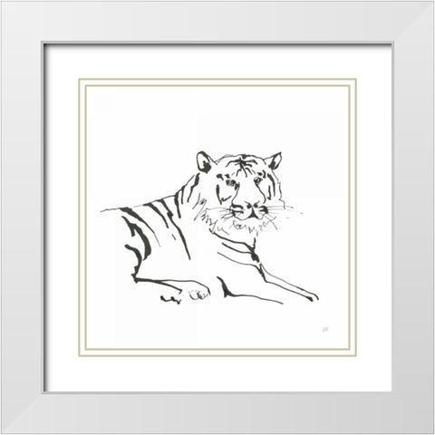 African Animals III White Modern Wood Framed Art Print with Double Matting by Paschke, Chris
